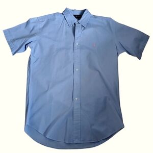Ralph Lauren Light Blue Casual Button Down Shirt Size Large